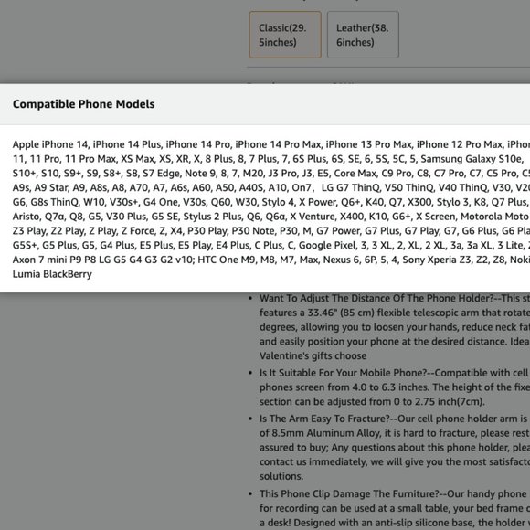 Gooseneck Bed Phone Holder, Flexible Long Arm Phone Mount for Desk Clamp Clip - Picture 8 of 8